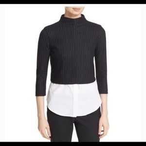 Theory Melbourne - Gracila' Pinstripe Crop Top